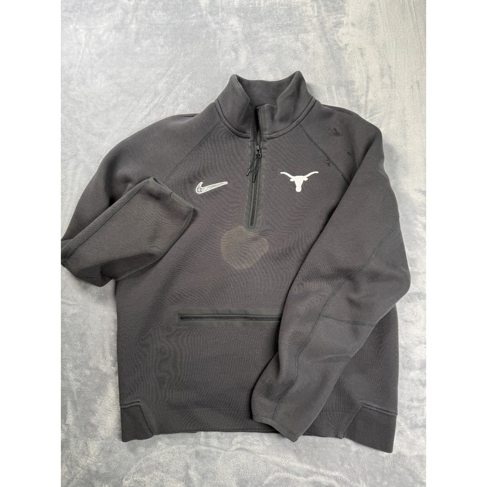 Texas Longhorns 1/4 Zip Jacket Mens Large Dark Gray Nike NCAA Football Sports